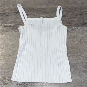 H&M White Ribbed Cami